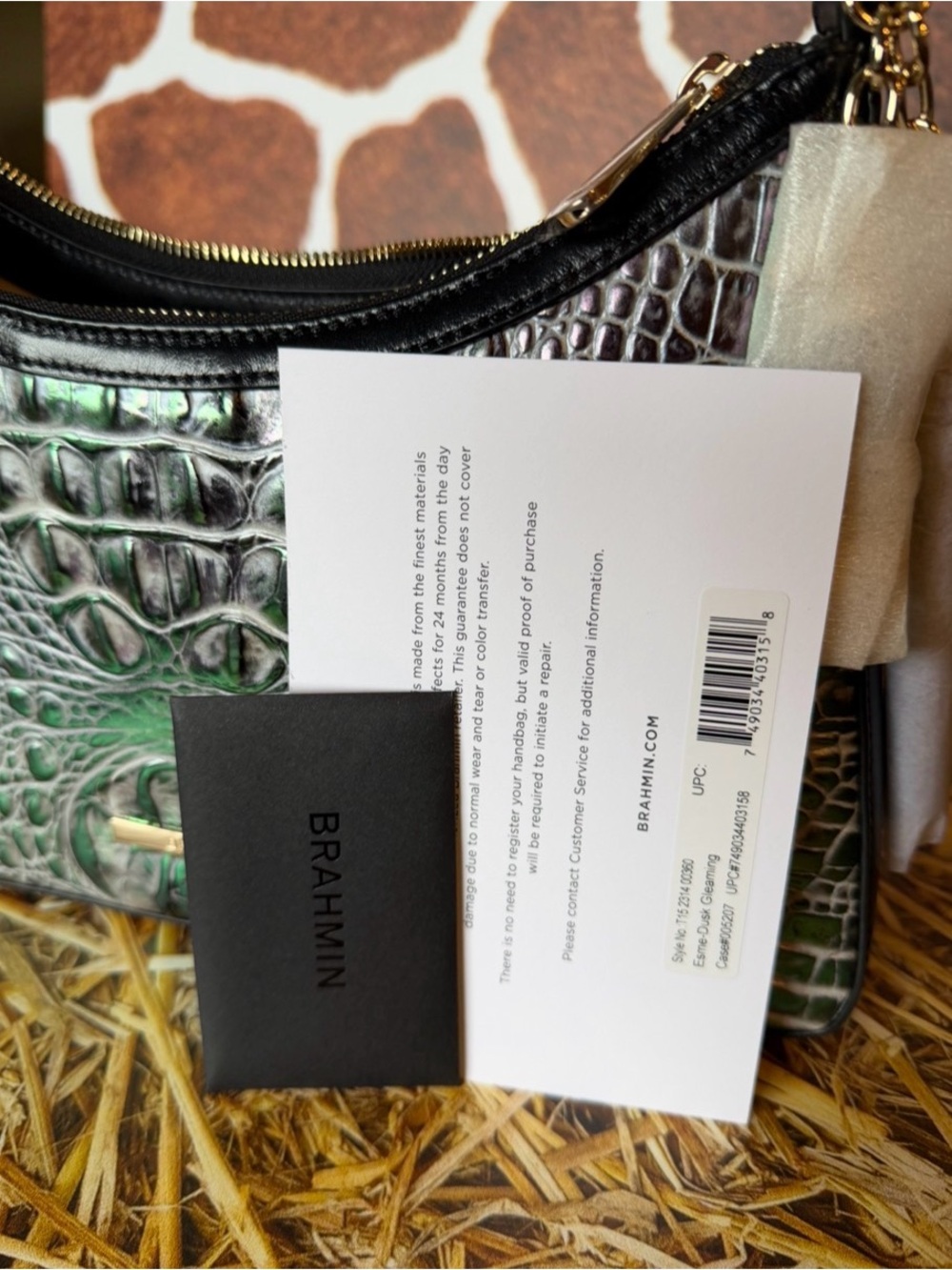 FIRM >> BRAHMIN NWT DUSK GLEAMING ESME SATCHEL ~ GENUINE LEATHER PRICE FIRM HTF - Picture 8 of 14